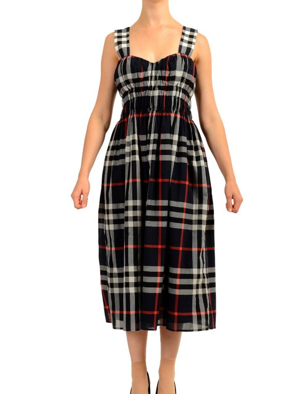 Burberry Women's "Delilah" Signature Check Sundress Dress US 10 UK 12 IT 44